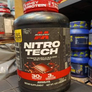 پروتئین وی نیتروتک ماسل طعم شکلات وزن ۱۸۰۰ گرمNitro Tech