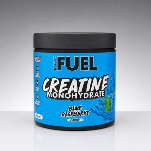 کراتین طعمدار مونوهیدرات بادی فیول ای پی ناتریشن طعم بلو رزبری 300 گرمی| BODY FUEL Creatine Monohydrate Blue Raspberry