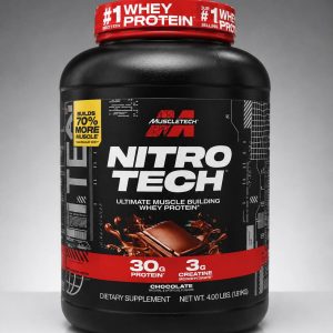 پروتئین وی نیتروتک ماسل طعم شکلات وزن ۱۸۰۰ گرمNitro Tech