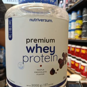 پروتئین وی پریمیوم ناتریورسام (Nutriversum Premium Whey Protein) – طعم تریپل شکلات، ۲ کیلوگرم