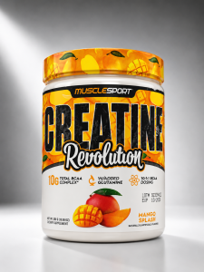 کراتین رولوشن ماسل اسپرت (MuscleSport Creatine Revolution) – طعم Mango Splash، ۳۰۰ گرم