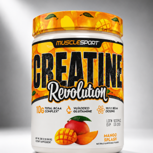 کراتین رولوشن ماسل اسپرت (MuscleSport Creatine Revolution) – طعم Mango Splash، ۳۰۰ گرم