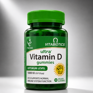 پاستیل ویتامین D ویتابیوتیکس (Vitabiotics Ultra Vitamin D Gummies) – ۵۰ پاستیل وگان