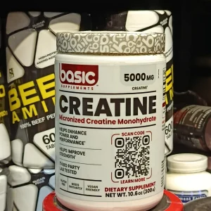 کراتین مونوهیدرات میکرونایز بیسیک ساپلمنتس – Basic Supplements Micronized Creatine Monohydrate 5000 mg – 300g