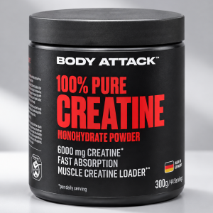 کراتین خالص بادی اتک (Body Attack 100% Pure Creatine Monohydrate Powder) – کراتین مونوهیدرات ۳۰0 گرم