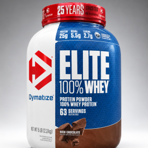 پروتئین وی ۱۰۰٪ الیت دایماتایز (Dymatize Elite 100% Whey Protein) – طعم شکلات(۲.۳ کیلوگرم)