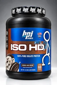 پروتئین ایزوله BPI Sports ISO HD طعم کوکی و کرم (Cookies and Cream) –(۲۲۰۸ گرم)