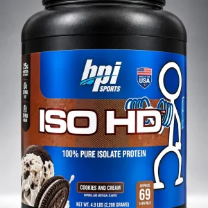 پروتئین ایزوله بی پی آی BPI Sports ISO HD طعم کوکی و کرم (Cookies and Cream) –(۲۲۰۸ گرم)