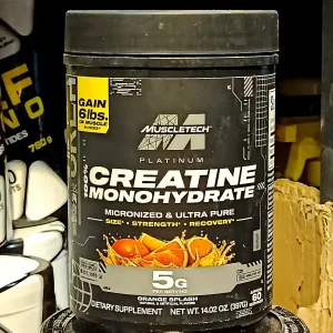 کراتین مونوهیدرات طعمدار پلاتینیوم ماسل Muscle Platinum 100% Creatine Monohydrate – طعم پرتقال | ۳۹۷ گرم