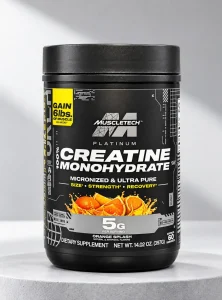 کراتین مونوهیدرات طعمدار پلاتینیوم ماسل Muscle Platinum 100% Creatine Monohydrate – طعم پرتقال | ۳۹۷ گرم
