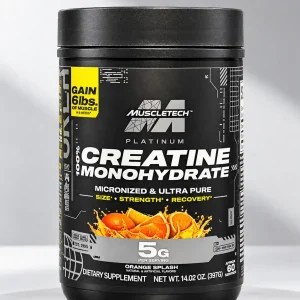 کراتین مونوهیدرات طعمدار پلاتینیوم ماسل Muscle Platinum 100% Creatine Monohydrate – طعم پرتقال | ۳۹۷ گرم