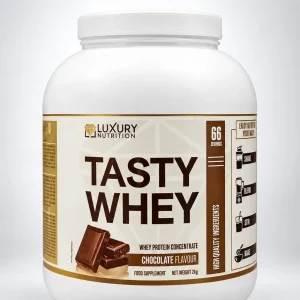 پروتئین وی کنسانتره لاکچری نوتریشن – طعم شکلات، وزن ۲ کیلوگرم | Luxury Nutrition Tasty Whey Protein Concentrate – Chocolate Flavour