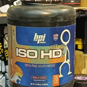 پروتئین وی ایزوله بی پی آی BPI Sports ISO HD طعم وانیلا کوکی (Vanilla Cookie) – ۲۱۷۰ گرم