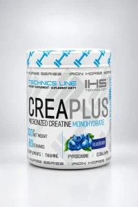 کراتین میکرونایزد کِرا پلاس آی اِچ اِس - ۳۰۰ گرمی - طعم بلوبری | Iron Horse Series (IHS) Crea Plus Micronized Creatine Monohydrate
