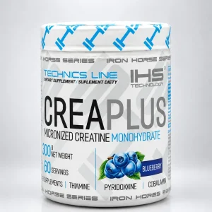 کراتین میکرونایزد کِرا پلاس آی اِچ اِس - ۳۰۰ گرمی - طعم بلوبری | Iron Horse Series (IHS) Crea Plus Micronized Creatine Monohydrate